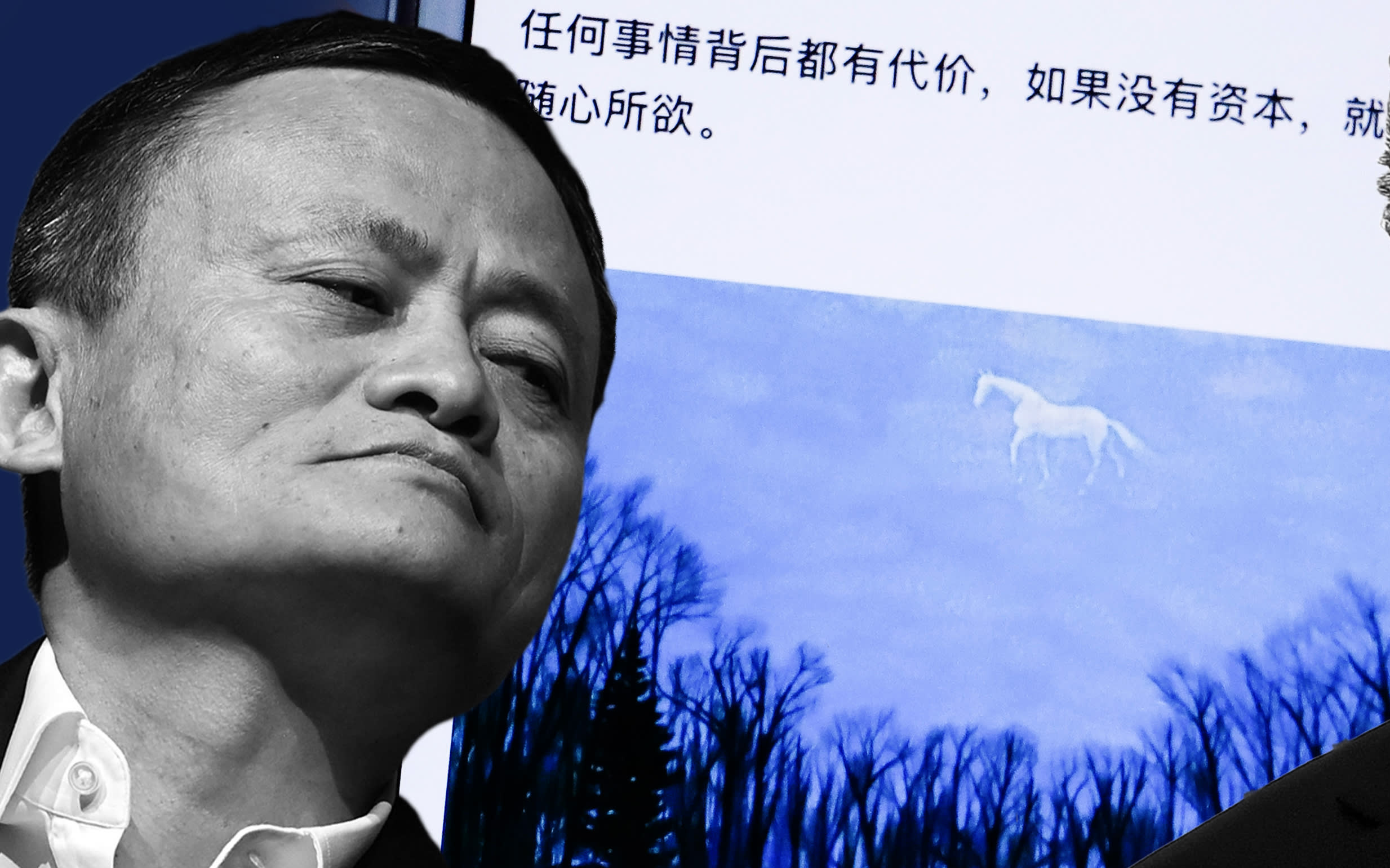 ‘Giẫm phải đuôi hổ’, Jack Ma bị cảnh báo qua một bức tranh: ‘Con ngựa’ có thể bị thổi bay như một đám mây!