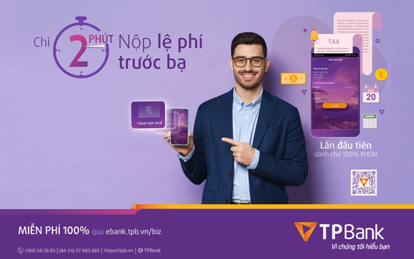 Nộp lệ phí trước bạ điện tử chỉ trong 2 phút với TPBank