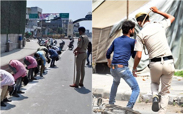 Cảnh sát Ấn Độ thẳng tay trừng phạt người vi phạm lệnh phong tỏa vì Covid-19: Từ quất gậy đến bắt chống đẩy giữa phố để răn đe