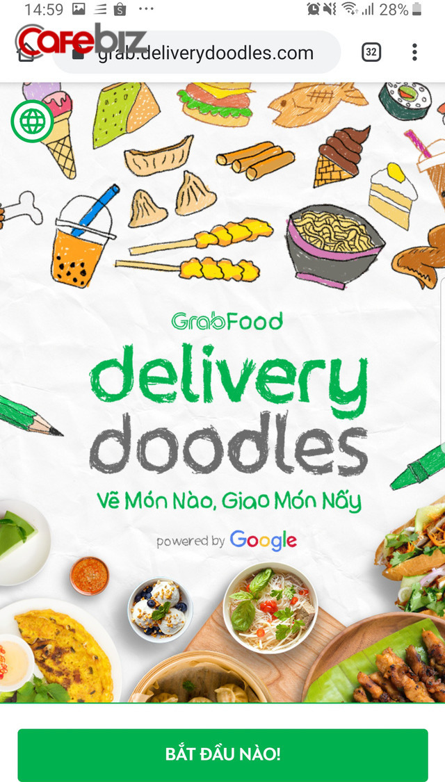 Cú bắt tay của Grab và Google: Con vẽ đồ ăn bằng Doodle, GrabFood “biến” thành món nóng sốt - Ảnh 1.