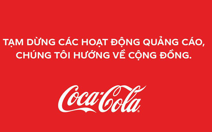 Đại gia Coca-Cola tuyên bố “ngừng quảng cáo 1 tháng