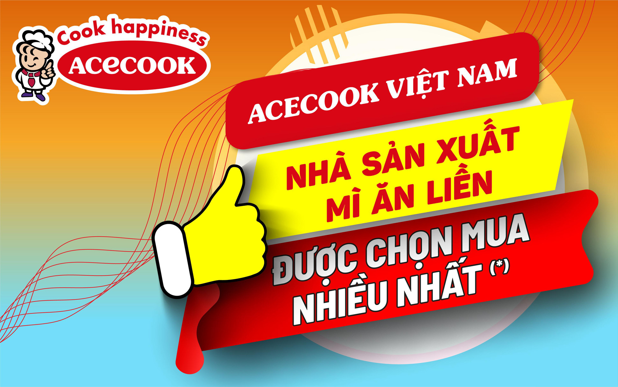 Danh hiệu “Nhà sản xuất mì ăn liền được chọn mua nhiều nhất" thuộc về Acecook Việt Nam - công ty gắn bó 25 năm với người tiêu dùng Việt