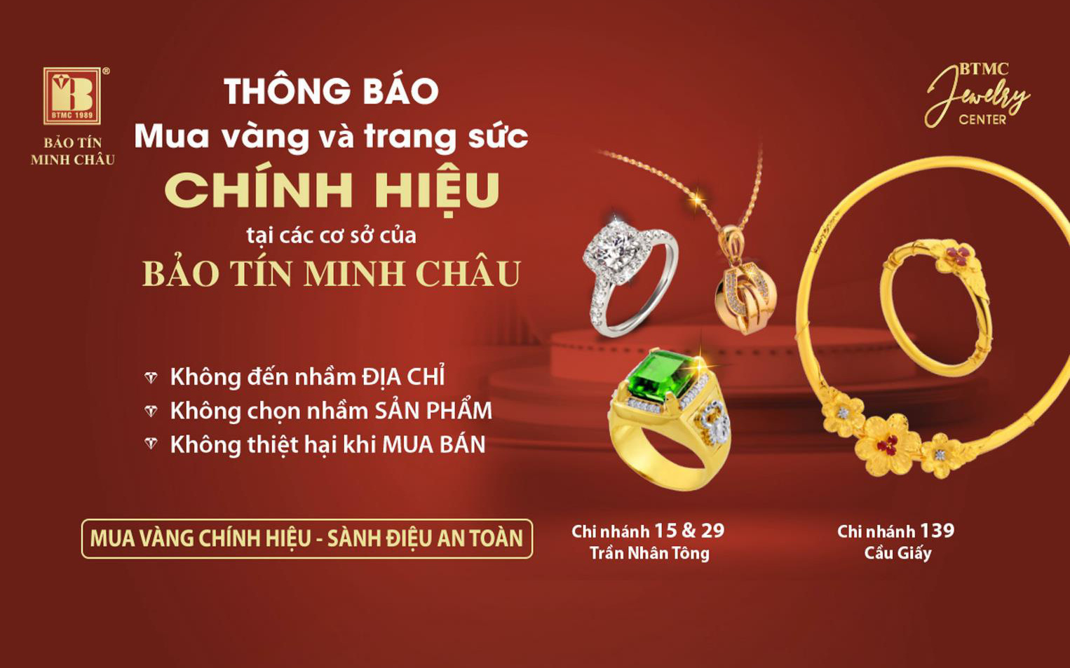 Mách bạn địa chỉ Mua Vàng và trang sức chính hiệu