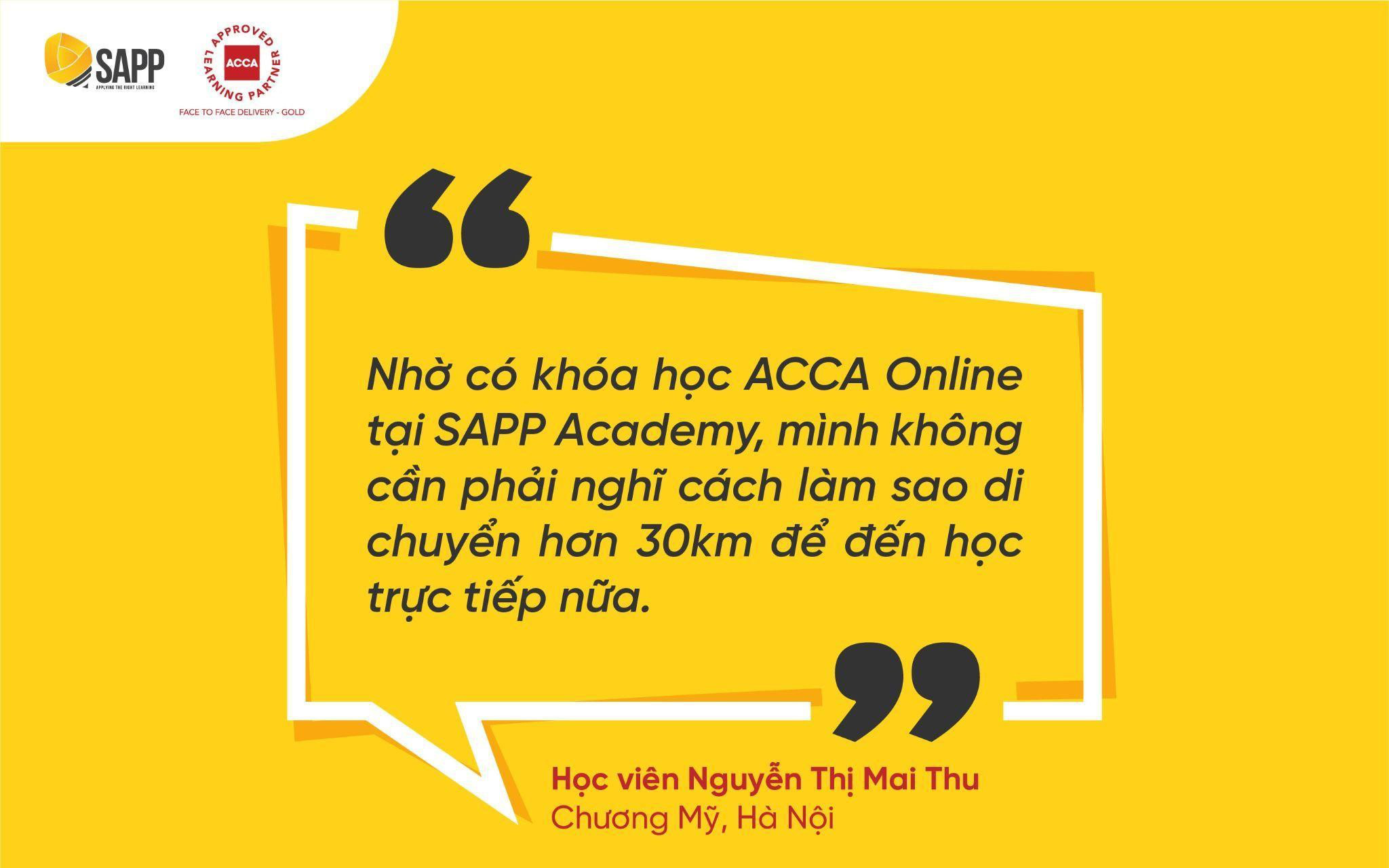 Phá bỏ khoảng cách địa lý, lớp ACCA Online của SAPP Academy nhận lời khen