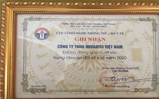 Novartis được vinh danh tại Hội nghị Chuyển đổi số Y tế Quốc gia