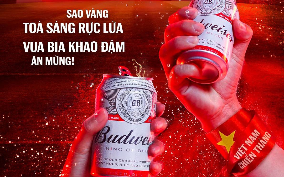 Budweiser tặng 1.000.000 lon bia mừng Việt Nam lần đầu lọt vòng loại cuối World Cup