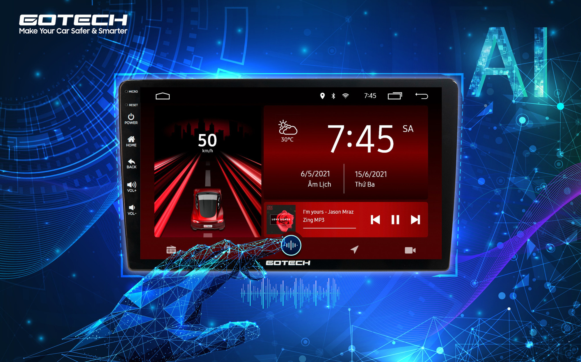 GOTECH - Màn hình ô tô thông minh tiên phong tích hợp trí tuệ nhân tạo của Việt Nam