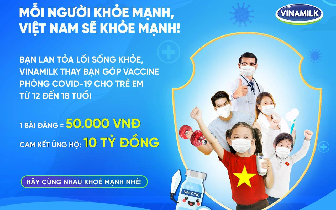 Chỉ cần một việc làm đơn giản, bạn đã góp Vaccine cho trẻ em để phòng Covid-19