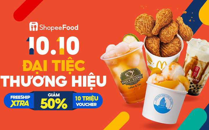 ShopeeFood khởi động sự kiện 10/10 - Đại tiệc thương hiệu, hỗ trợ đối tác và người dùng