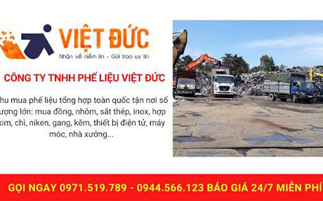 Thu mua phế liệu Việt Đức tại TPHCM và toàn quốc giá cao