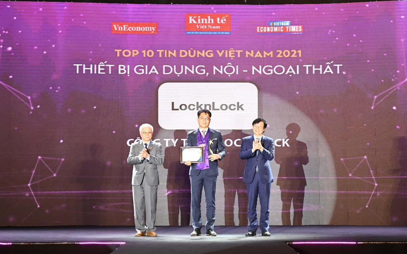 Locknlock vinh danh Top 10 nhóm ngành Sản phẩm – dịch vụ tin dùng 2021