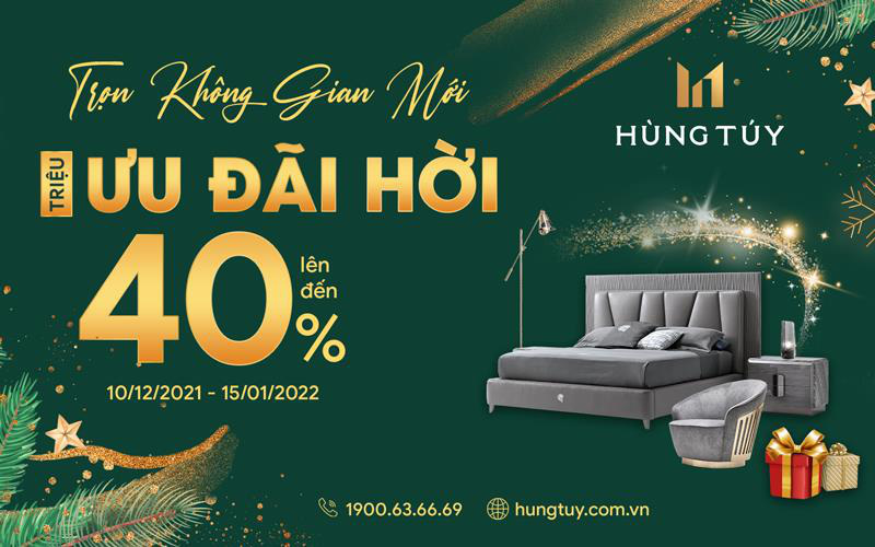 Mua sắm đẳng cấp tại Showroom Hùng Túy với ưu đãi khủng lên đến 40%