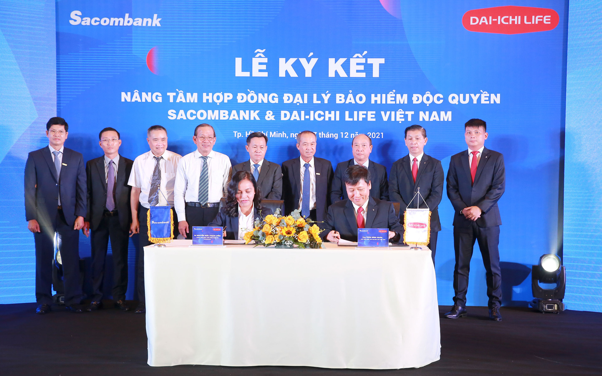 Sacombank và Dai-ichi Life VN nâng tầm hợp đồng đại lý bảo hiểm độc quyền