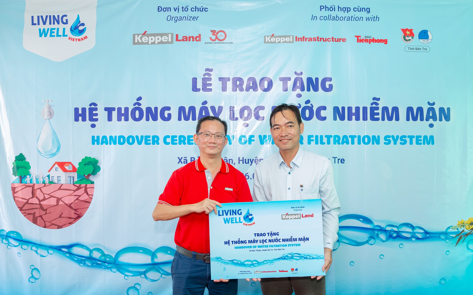 Keppel Land trao tặng hệ thống máy lọc nước nhiễm mặn đến với bà con tỉnh Bến Tre