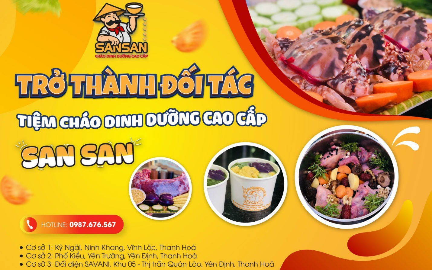 Tiệm cháo dinh dưỡng cao cấp SANSAN – Mô hình kinh doanh bền vững