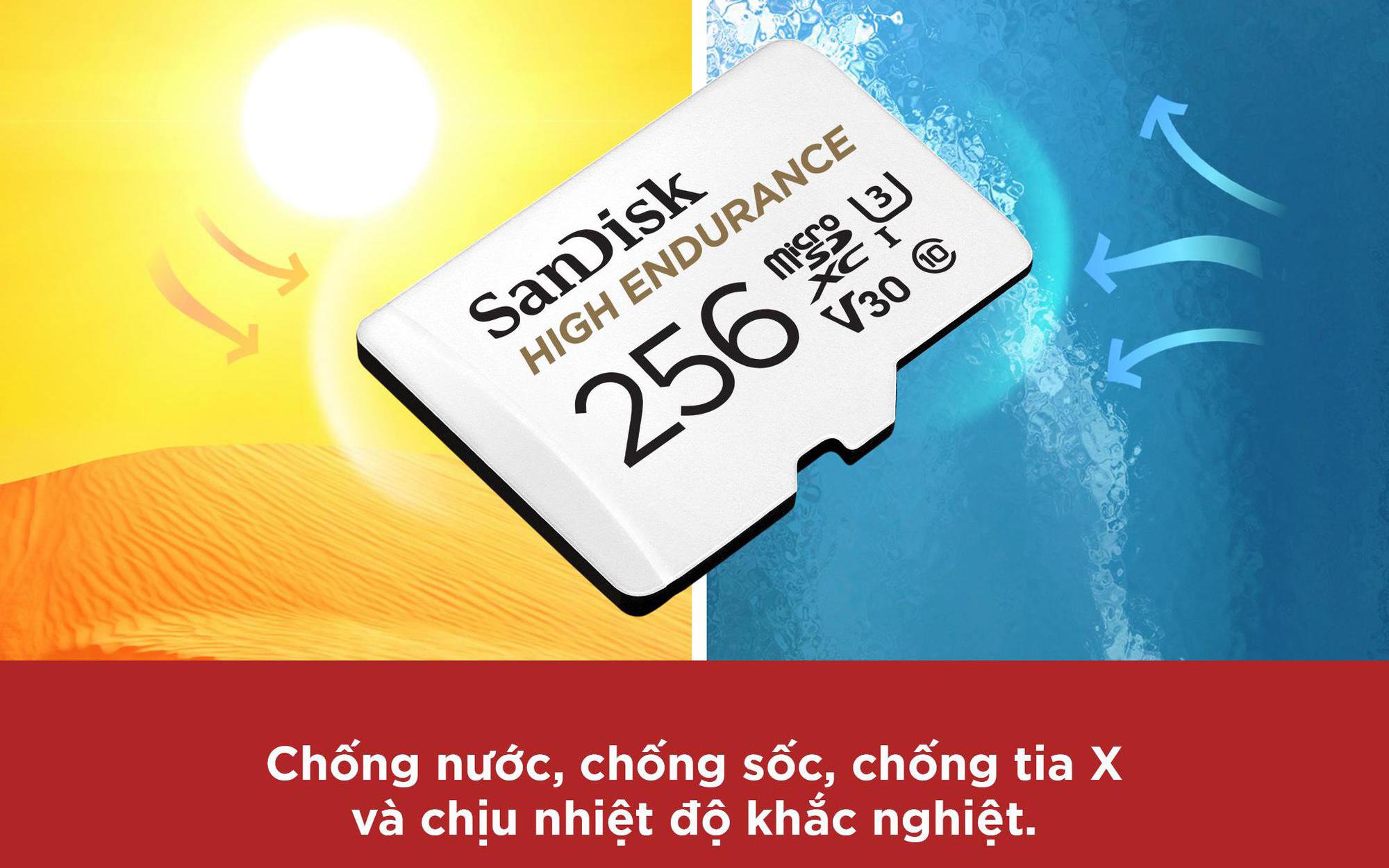 SanDisk High Endurance: Những thông số ấn tượng cho một thẻ ghi hình