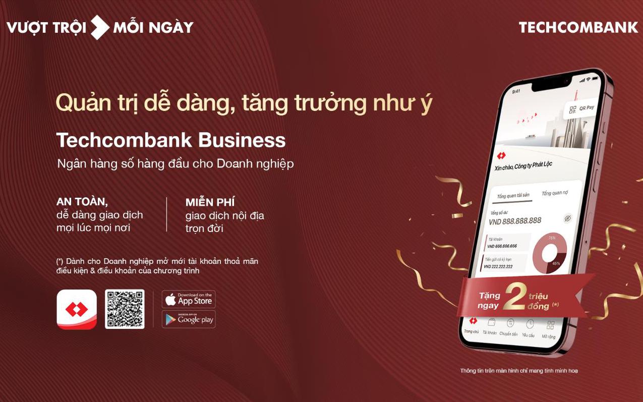 Tiên phong số hóa, Techcombank tiếp tục là ngân hàng giao dịch chính của nhiều doanh nghiệp