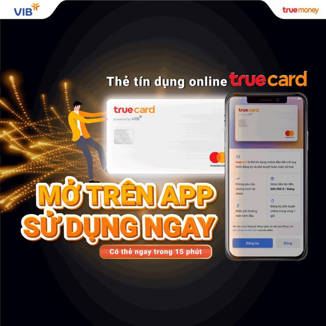 TrueMoney và VIB hợp tác ra mắt thẻ tín dụng mở trực tuyến TrueCard - Ảnh 1.