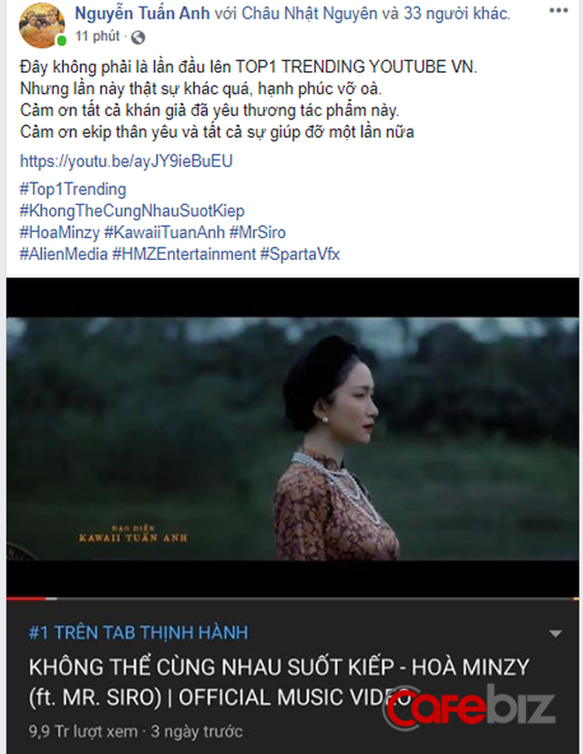 Chân dung bàn tay vàng 9X trong làng đạo diễn: Người đứng sau những MV #toptrending Youtube Việt Nam của Hòa Minzy, Hương Giang, Trúc Nhân, Hoàng Thùy Linh - Ảnh 1.