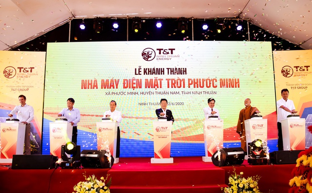 T&T Group của Bầu Hiển khánh thành Nhà máy điện mặt trời 1.000 tỷ đồng tại Ninh Thuận - Ảnh 1.