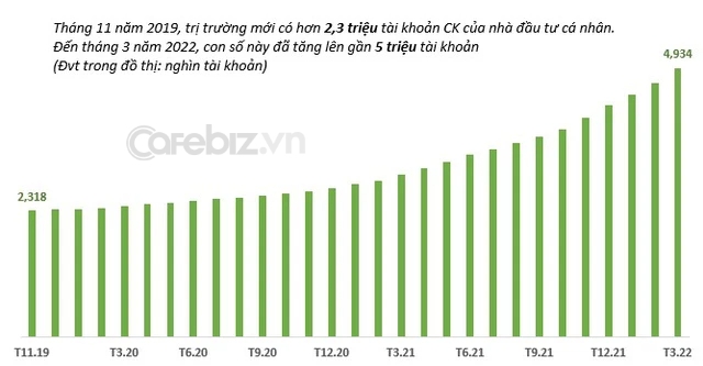 Số lượng tài khoản chứng khoán nhà đầu tư cá nhân mở mới tháng 3 tiếp tục phá kỷ lục - Ảnh 2.